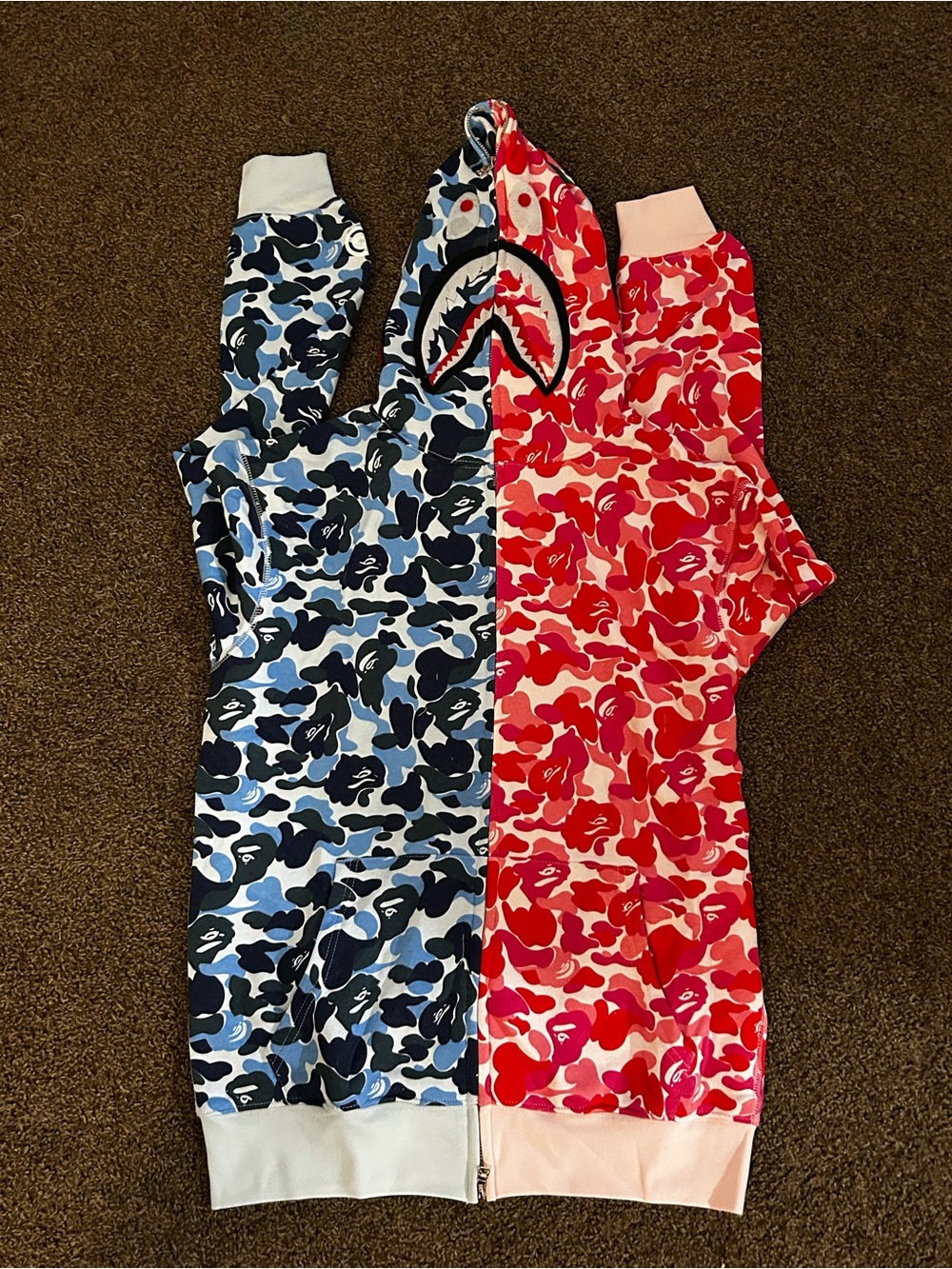 Bape Blue/Pink ABC Camo Full Zip Size XL